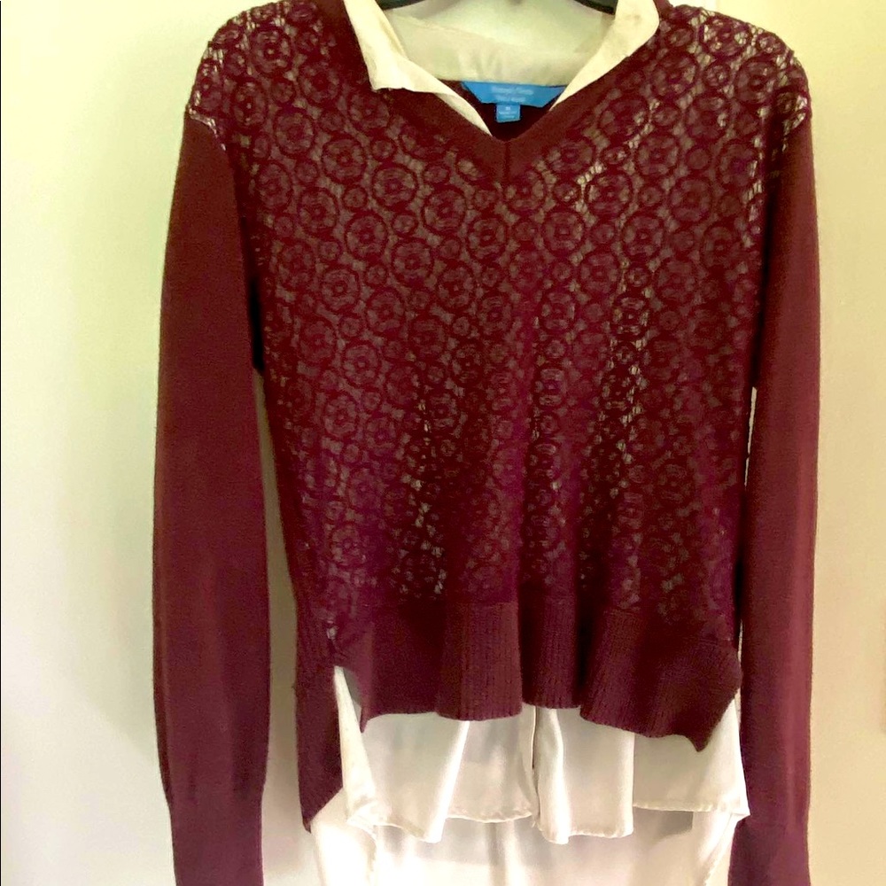Maroon Collared Sweater
